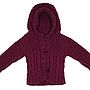 Long Sleeve Hooded Knitted Cardigan, thumbnail 5 of 8