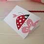 Ladybird Birthday And Valentines Card, thumbnail 5 of 5