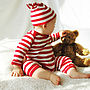 Red And White Stripy Baby Romper, thumbnail 4 of 6