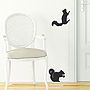 Set Of Four Squirrel Wall Stickers, thumbnail 1 of 5