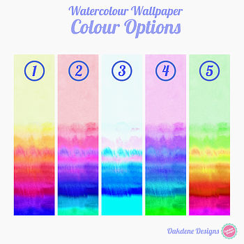 Rainbow Watercolour Self Adhesive Wallpaper, 6 of 7