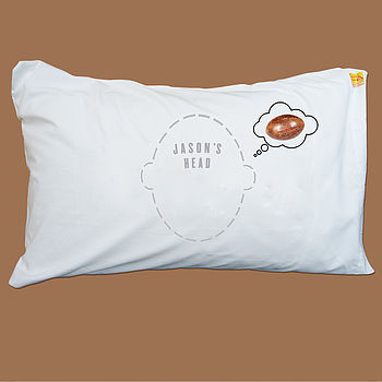 Personalised Pillowcase For Rugby Fans 'Rugby Dreams', 3 of 4