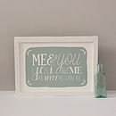 Me And You Art Print By Gooseberrymoon | notonthehighstreet.com