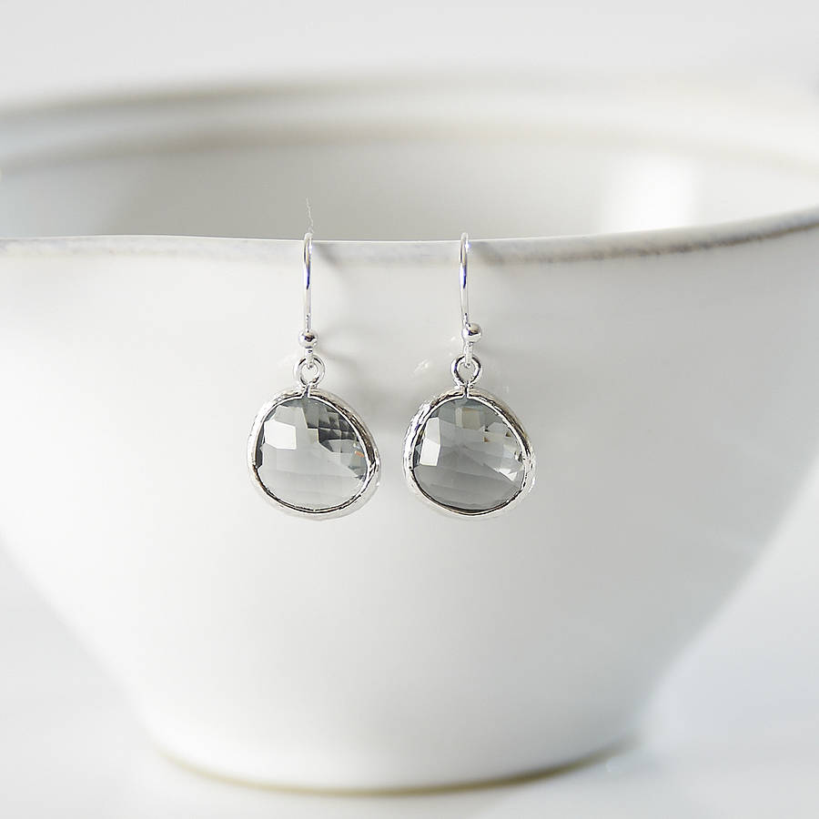 little silver raindrop earrings by simply suzy q | notonthehighstreet.com