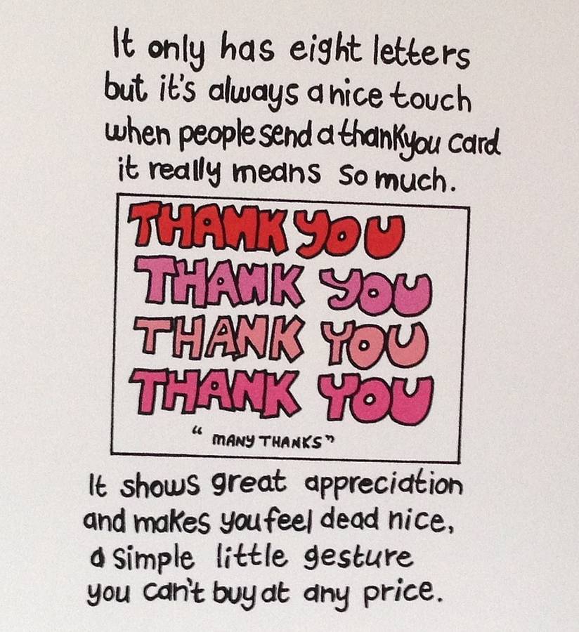 'many thanks' card by rael & pappie | notonthehighstreet.com