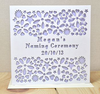 Personalised Naming/Christening Day Card, 3 of 6