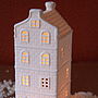 A Set Of Ceramic House Tea Light Holders, thumbnail 4 of 4