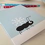 Christmas Snowflake And Ant Card, thumbnail 4 of 4