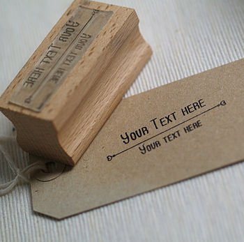 Elegant Free Text Rubber Stamp, 2 of 3