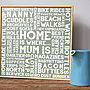 Personalised 'Home Is Where…' Word Art, thumbnail 1 of 8