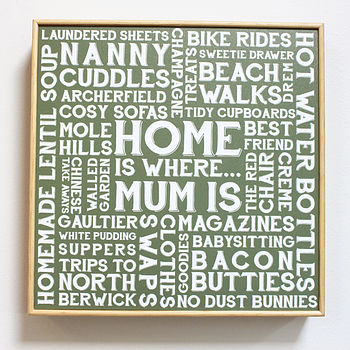 Personalised 'Home Is Where…' Word Art, 2 of 8