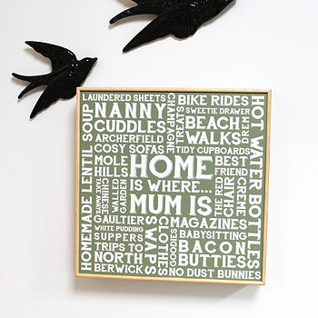 Personalised 'Home Is Where…' Word Art, 5 of 8