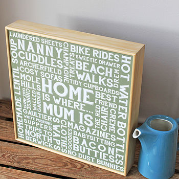 Personalised 'Home Is Where…' Word Art, 4 of 8