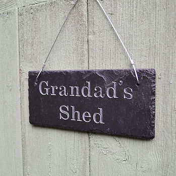 Engraved Slate Grandad's Garden Sign, 6 of 6