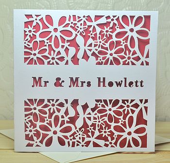 Personalised Laser Cut Wedding Card, 3 of 7