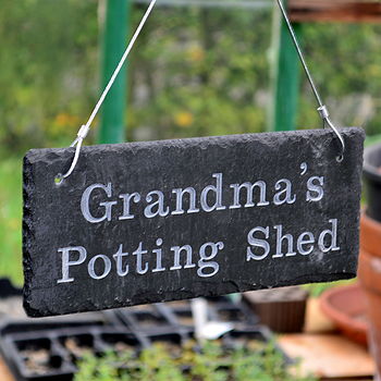 Engraved Slate Grandma's Garden Sign, 7 of 8