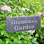 Engraved Slate Grandma's Garden Sign, thumbnail 1 of 8