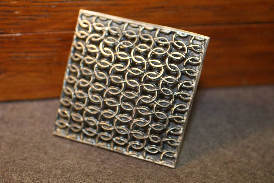 Silver Square Domed Brooch, 1 of 3