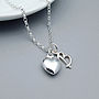 Heart And Initial Necklace In Sterling Silver, thumbnail 6 of 6