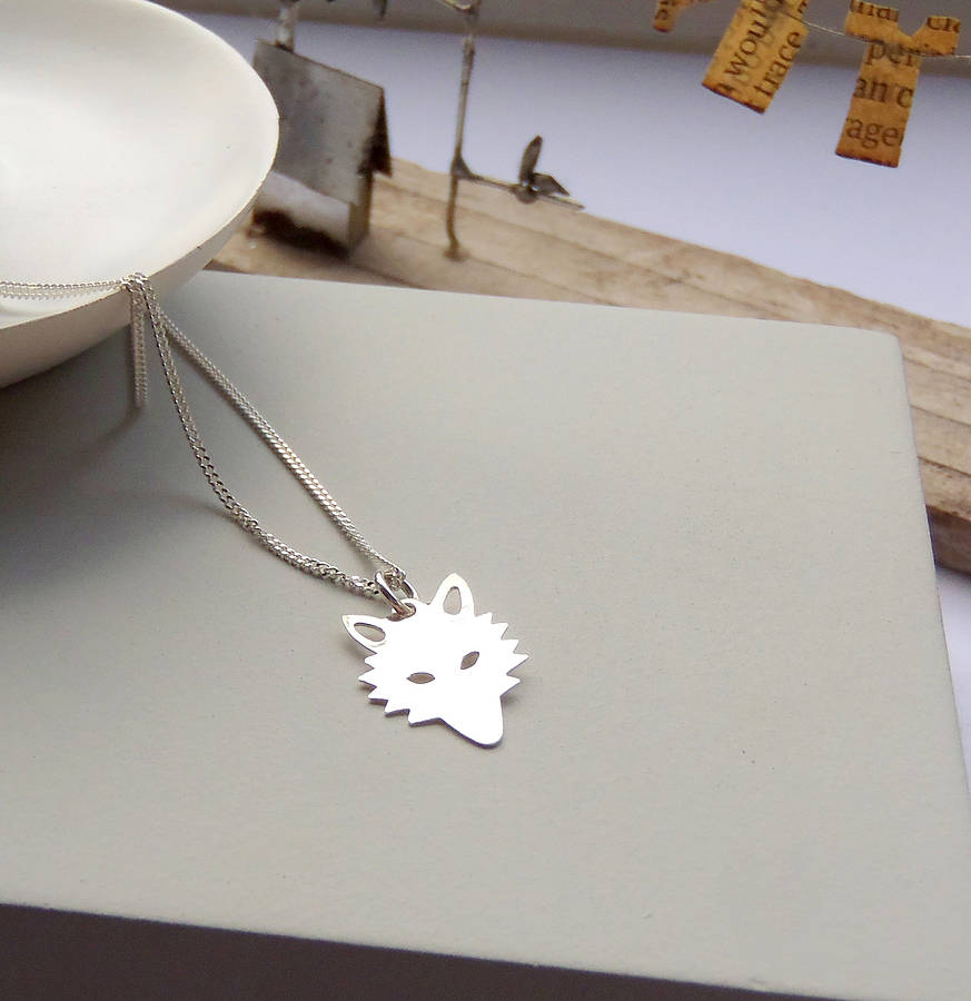 Sterling Silver Little Fox Necklace By EVY Designs