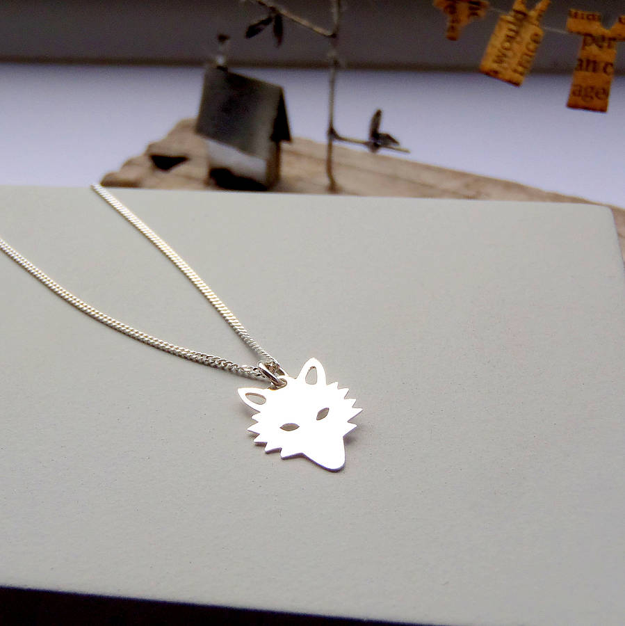 Sterling Silver Little Fox Necklace By EVY Designs