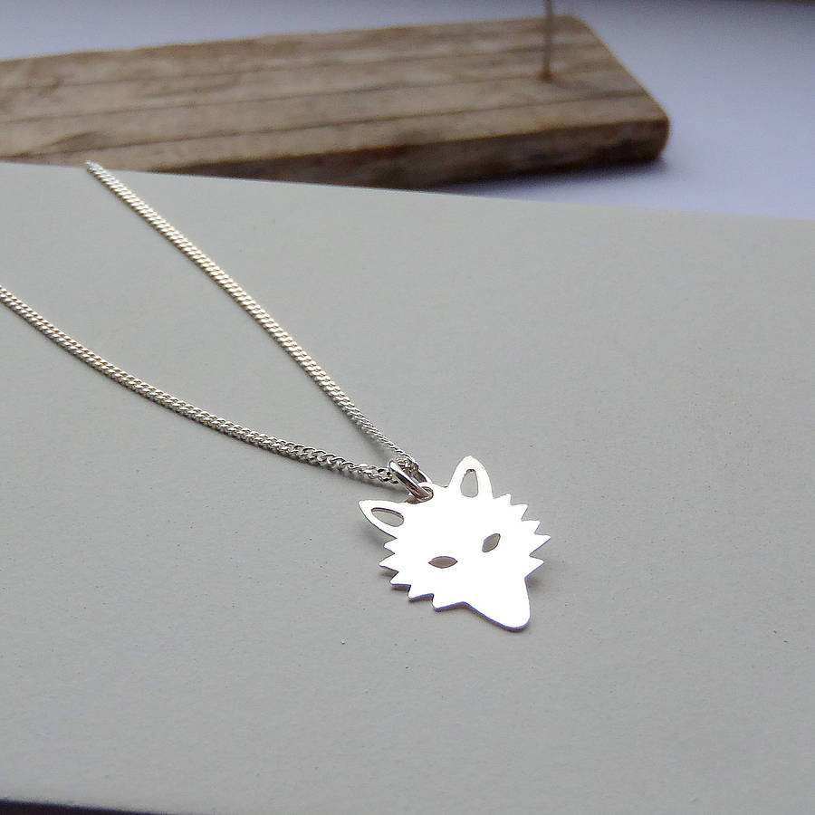 Sterling Silver Little Fox Necklace By EVY Designs