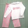 Personalised Printed Stripe Pyjamas, thumbnail 1 of 2