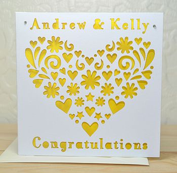 Personalised Laser Cut Heart Card, 3 of 6