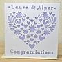 Personalised Laser Cut Heart Card, thumbnail 2 of 6