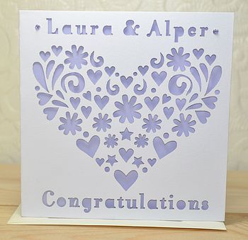 Personalised Laser Cut Heart Card, 2 of 6