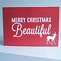 'Beautiful' Christmas Card, thumbnail 1 of 2