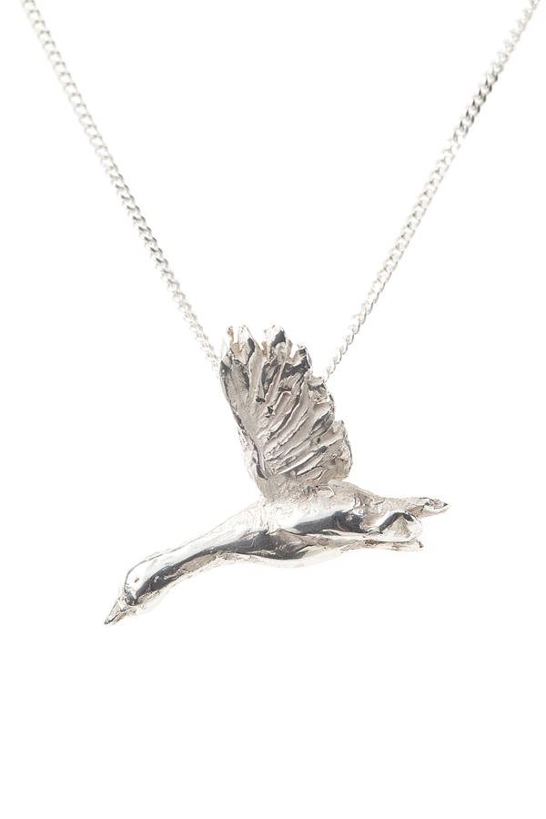 Personalised Snow Goose Necklace By By Emily | notonthehighstreet.com