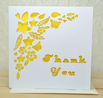 Personalised Laser Cut Thank You Card, 6 of 6