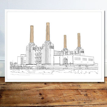 Print Of Battersea Power Station   River View, 2 of 5