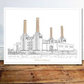Print Of Battersea Power Station   River View, 4 of 5