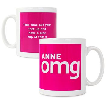 'Omg' Personalised Slogan Mug, 2 of 2