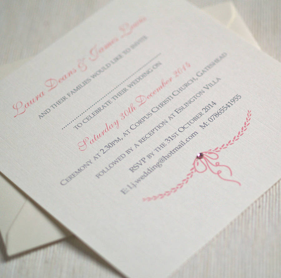 personalised 'elegant' wedding invitations by beautiful day | notonthehighstreet.com