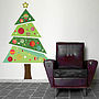 Fabric Christmas Tree Wall Sticker, thumbnail 1 of 2