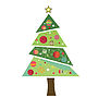 Fabric Christmas Tree Wall Sticker, thumbnail 2 of 2