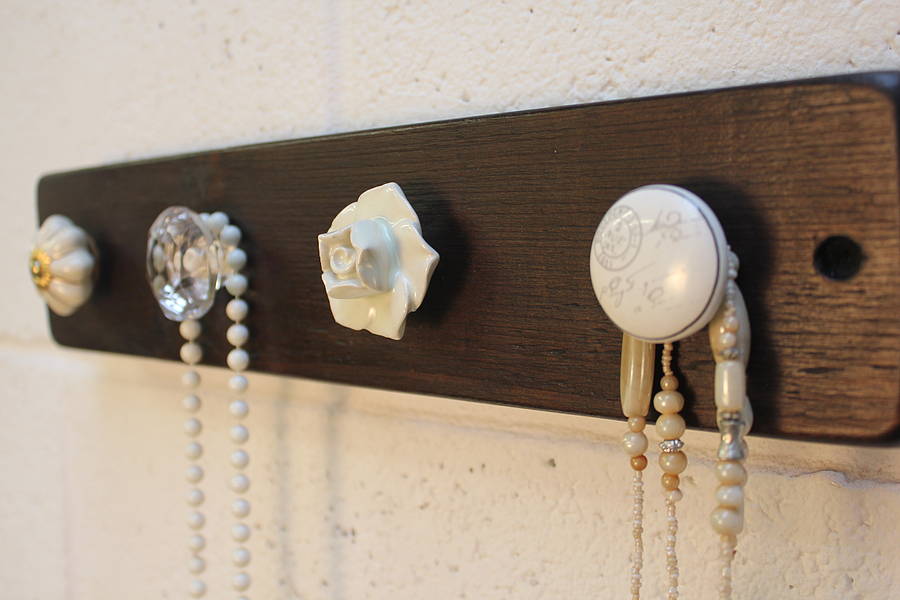 Reclaimed Wooden Jewellery Hook Board By MöA Design