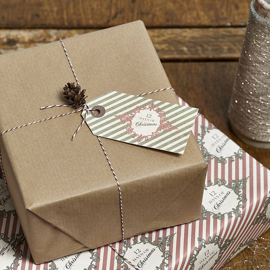Twelve Days Of Christmas Gift Wrap Set By Katie Leamon ...