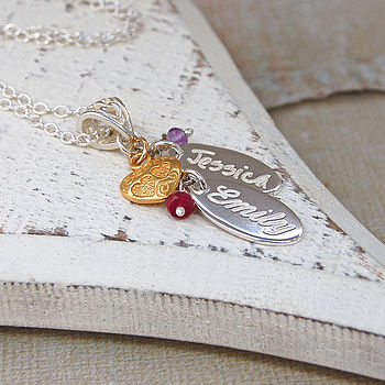 Personalised Silver Birthstone Necklace, 4 of 9