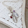 Personalised Silver Birthstone Necklace, thumbnail 2 of 9
