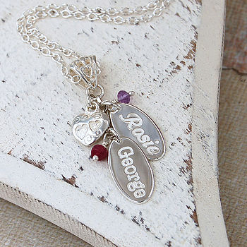 Personalised Silver Birthstone Necklace, 2 of 9