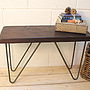 Industrial Style Wood And Steel Bench, thumbnail 1 of 7