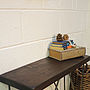 Industrial Style Wood And Steel Bench, thumbnail 3 of 7