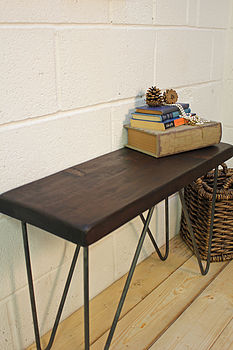 Industrial Style Wood And Steel Bench, 3 of 7