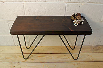 Industrial Style Wood And Steel Bench, 4 of 7