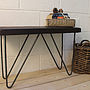 Industrial Style Wood And Steel Bench, thumbnail 5 of 7