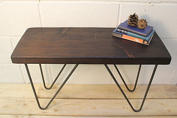 Industrial Style Wood And Steel Bench, 2 of 7